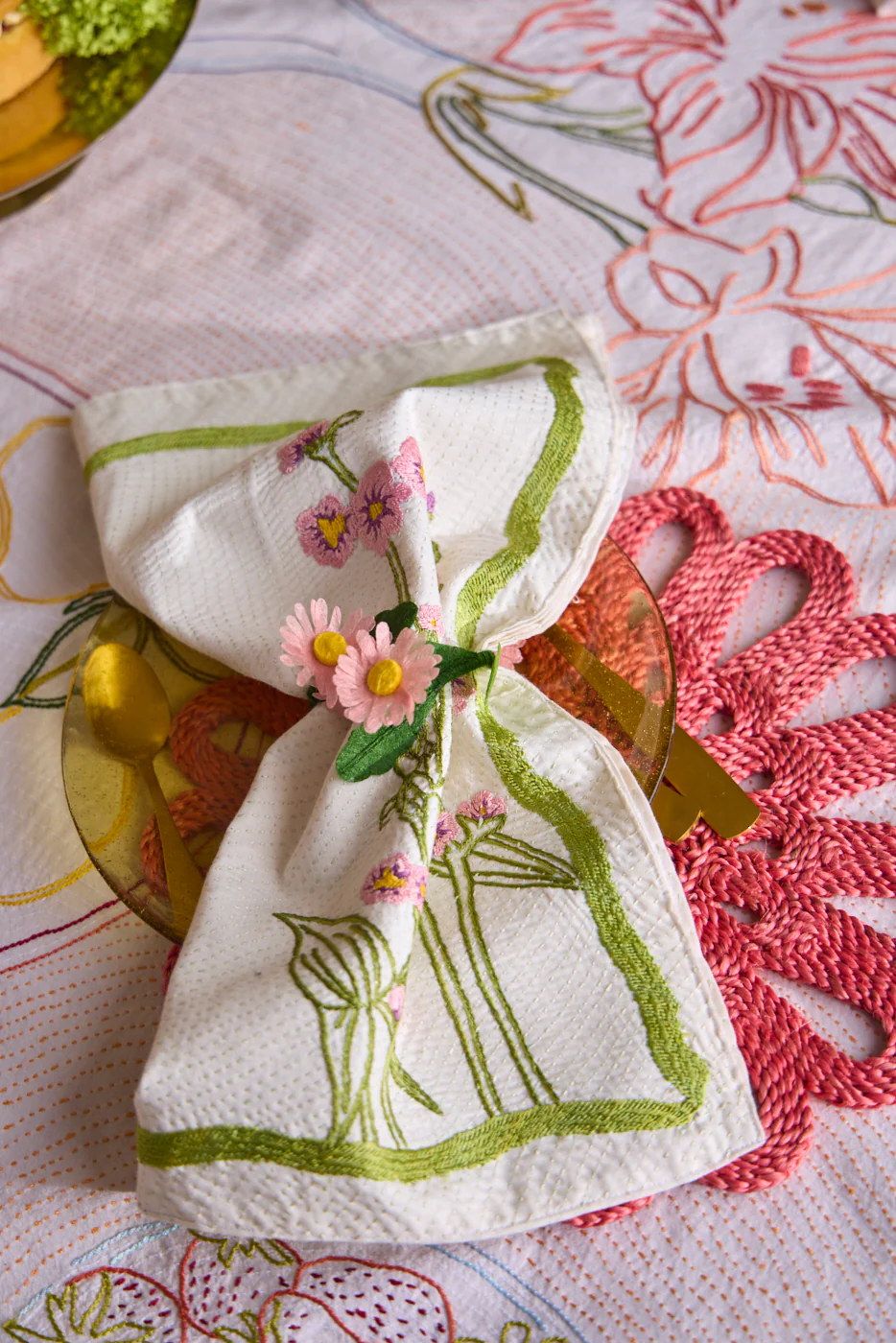 Set of 4 Daisy Napkin Rings - Image 5